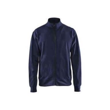 Blåkläder 337111588900L Sweater Med lynlås, marineblå