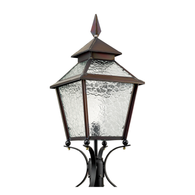 Westal Eriksberg stolpearmatur kobber, katedralglas, 730 x 306 mm