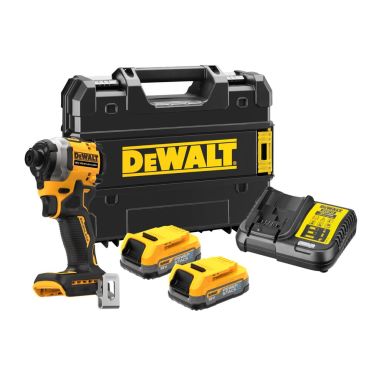 Dewalt DCF850E2T-QW Slagnøgle med 2 stk 1,7 Ah batterier, oplader