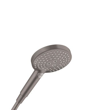 Hansgrohe Raindance Select S120 26530340 Håndbruser 3 stråletyper, Ø125 mm, børstet sort krom