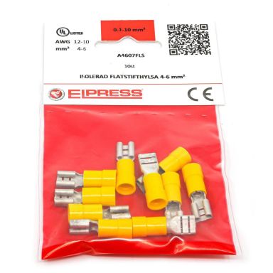 Elpress A4607FLS-CP Flatstifthylsa AWG: 10-12