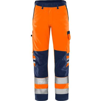 Fristads 2651 GPLU Håndværkerbukser Hi-vis orange/marineblå