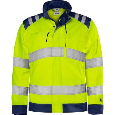 Fristads 4067 GPLU Hi-vis jakke Høj synlighed gul/marineblå