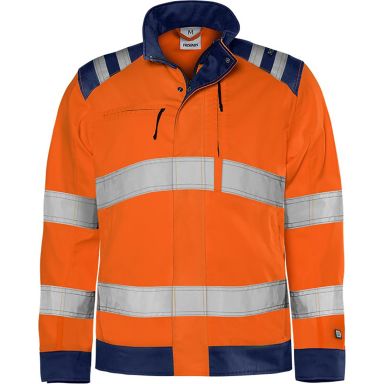 Fristads 4067 GPLU Hi-vis jakke Hi-vis orange/marineblå