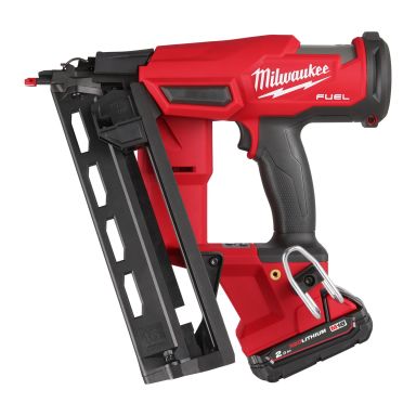 Milwaukee M18 FN 16GA-202X Akkuviimeistelynaulain 2 x 2,0 Ah -akkua, laturi ja laukku