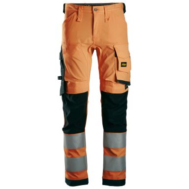 Snickers Workwear 6343 Håndværkerbukser orange/sort