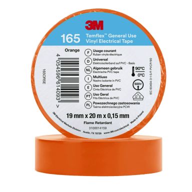 3M Temflex 165 Temflex™ -vinyylisähköteippi 20 m x 19 mm