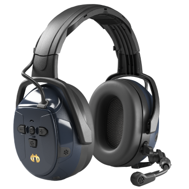 Hellberg Xstream MP Høreværn med Bluetooth, skærm og hovedbøjle