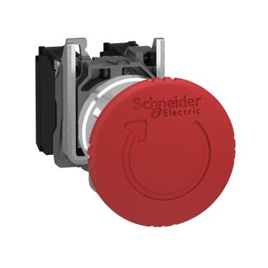 Schneider Electric XB4BS8444 Svamptrycke röd, 40 mm