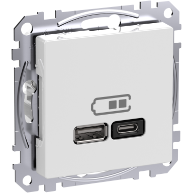 Schneider Electric Exxact WDE002983 USB-Ladeuttak 2 utganger, A+C