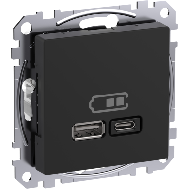Schneider Electric Exxact WDE003983 USB-Ladduttag 2 utgångar, A+C