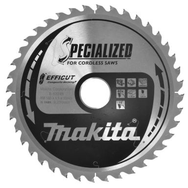 Makita E-12245 Savklinge 40T, 185x30 mm