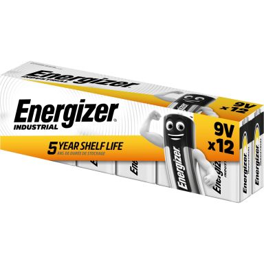 Energizer Industrial Batteri alkaliskt, 9V/6LR61, 12-pack