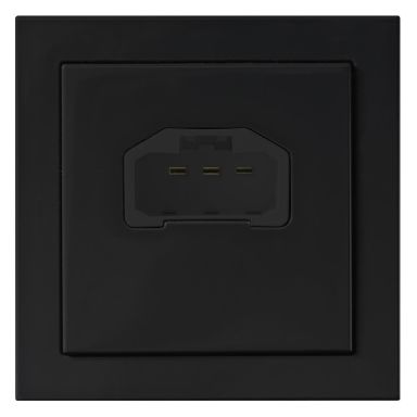 ABB AKK6-885 Lampe stikkontakt for enhetsboks, svart