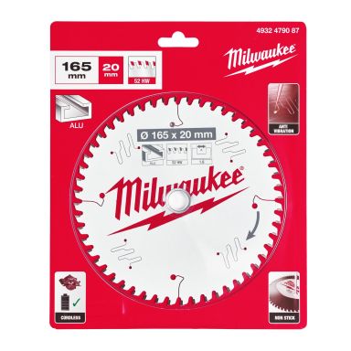 Milwaukee A165X20X1,6X52 Sirkelsagblad