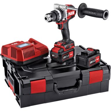 Flex PD2G HD18 SET Skruemaskine med 2 stk. 5,0 Ah batterier, oplader