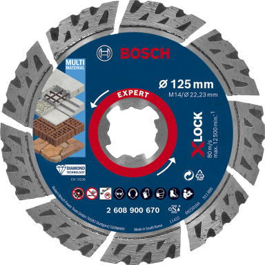 Bosch Expert Multimaterial Diamantkapskiva med X-LOCK. Ø 125 mm