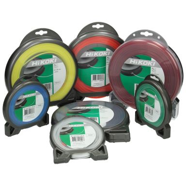 HiKOKI 66781047 Trimmertråd tvundet, 2,65 mm, 15 m, rød, støjsvag