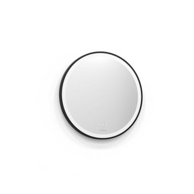 Svedbergs Ista Spegel svart, Ø60 cm, LED-belysning, touch