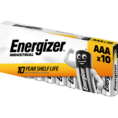 Energizer Industrial Batteri alkalisk, AAA/LR03, 10-pakning