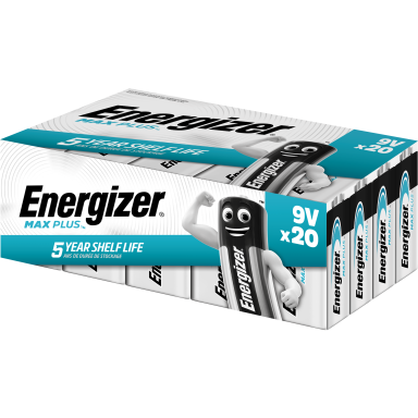 Energizer Max Plus Batteri alkaliskt, 522, 9 V, 20-pack