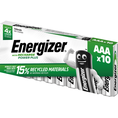 Energizer Recharge Power Plus Batteri laddningsbart, AAA, 1,2 V, 10-pack