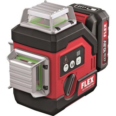 Flex ALC3x360 10.8 G/R Set Krysslinjelaser med batteri og lader, grønn laser