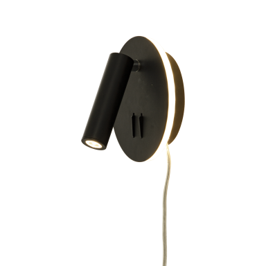 Aneta Lighting Ace 60012-15 Vegglampe 6/3 W LED, svart