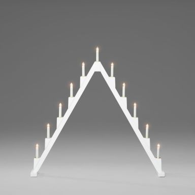 Konstsmide 3592-210 Elektrisk adventsstage hvid, 11 lys