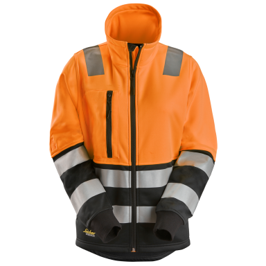 Snickers Workwear 8073 Fleecejacka varsel, orange/svart