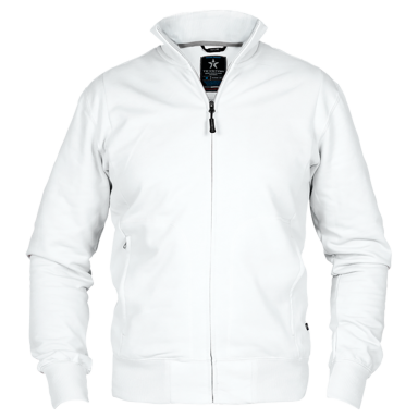 Texstar HC04 Genser med glidelås, hvit