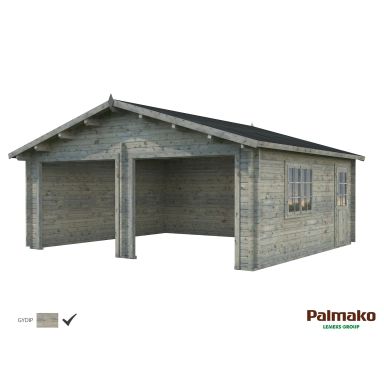 Palmako Roger Garage 29,3 m²/inv. 28,4 m², utan port grå, impr.