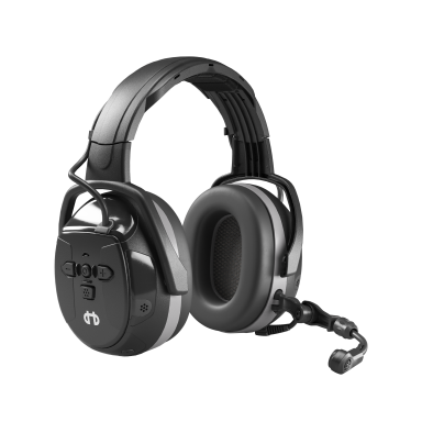 Hellberg Xstream LD Høreværn bommikrofon, Bluetooth, lytning, pandebånd