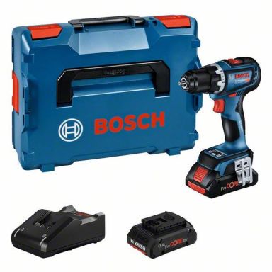 Bosch GSR 18V-90 C Bore-/skruemaskine med bæretaske, 4,0 Ah batterier og oplader