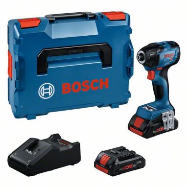 Bosch GDR 18V-210 C Akkuiskuruuvinväännin akun ja laturin kanssa