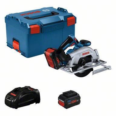 Bosch GKS 18V-57-2 Metalrundsav med bæretaske, 5,5 Ah batterier og oplader
