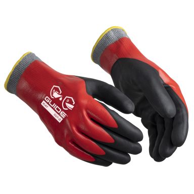 Guide Gloves 9508 Hanske nitril dip, kuttbeskyttelse D, oljegrep