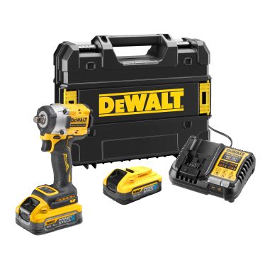 Dewalt DCF921H2T-QW Iskevä akkumutterinväännin akkujen ja laturin kanssa