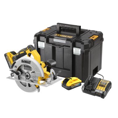 Dewalt DCS570H2T-QW Metalrundsav med batteri og oplader