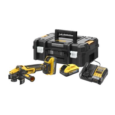 Dewalt DCG409H2T-QW Akkukulmahiomakone akkujen ja laturin kanssa