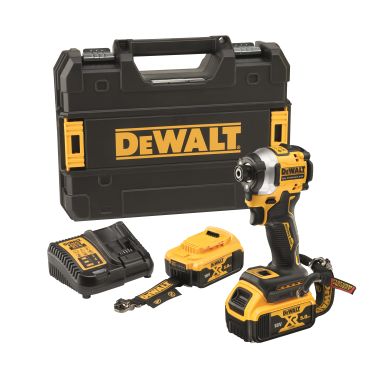 Dewalt DCF850P2LRT-QW Iskevä akkuruuvinväännin akkujen ja laturin kanssa