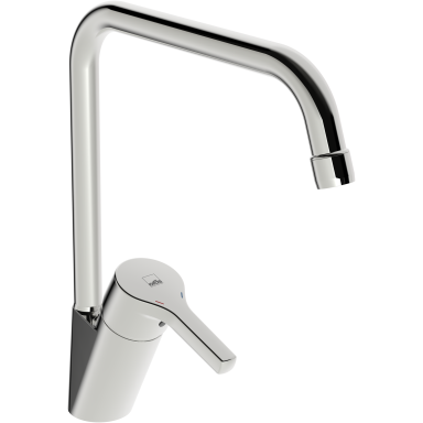 Oras Saga Style 3933FH Køkkenarmatur høj tud, drejbar, forkromet