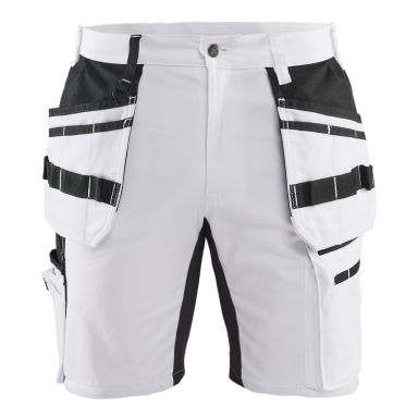 Blåkläder 191110001099C44 Maalarin shortsit valkoinen/musta
