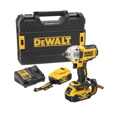 Dewalt DCF891P2LRT-QW Iskevä akkumutterinväännin akkujen ja laturin kanssa