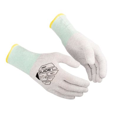 Guide Gloves 4201 ESD-käsineet nailon, ESD, antistaattinen, soveltuu kosketusnäyttöjen käyttämiseen