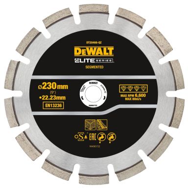Dewalt DT20466-QZ Diamantkappeskive asfalt, 230x22,23 mm