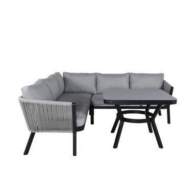 Venture Home Virya 1463-408 Loungeset soffa, bord, grått/svart
