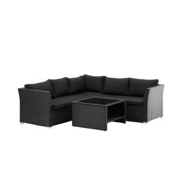 Venture Home Haiti 1542-238 Loungeset bord, soffa, svart