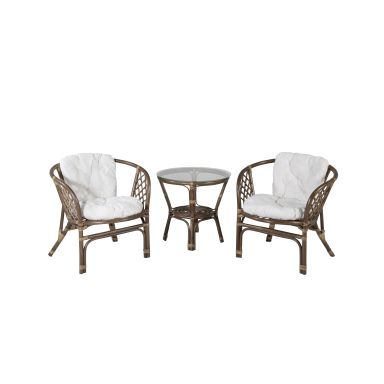 Venture Home Wera 1573-6011 Caféset stolar, bord, vitt/natur