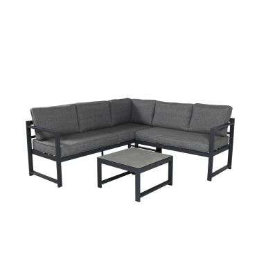 Venture Home Salvador 4160-408 Loungeset soffa, bord, grått/svart